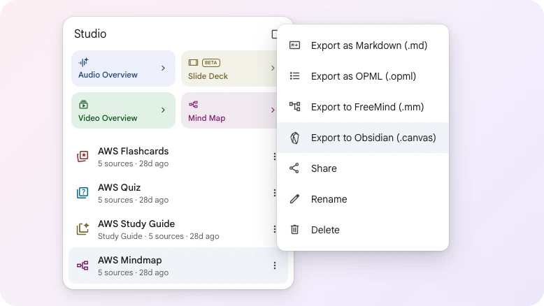 Export Gemini Notebook artifacts